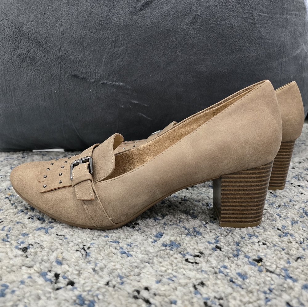 Naturalizer Myrle Fringe Block Heels Size 10